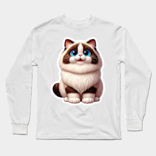 Happy Cat cartoon Long Sleeve T-Shirt